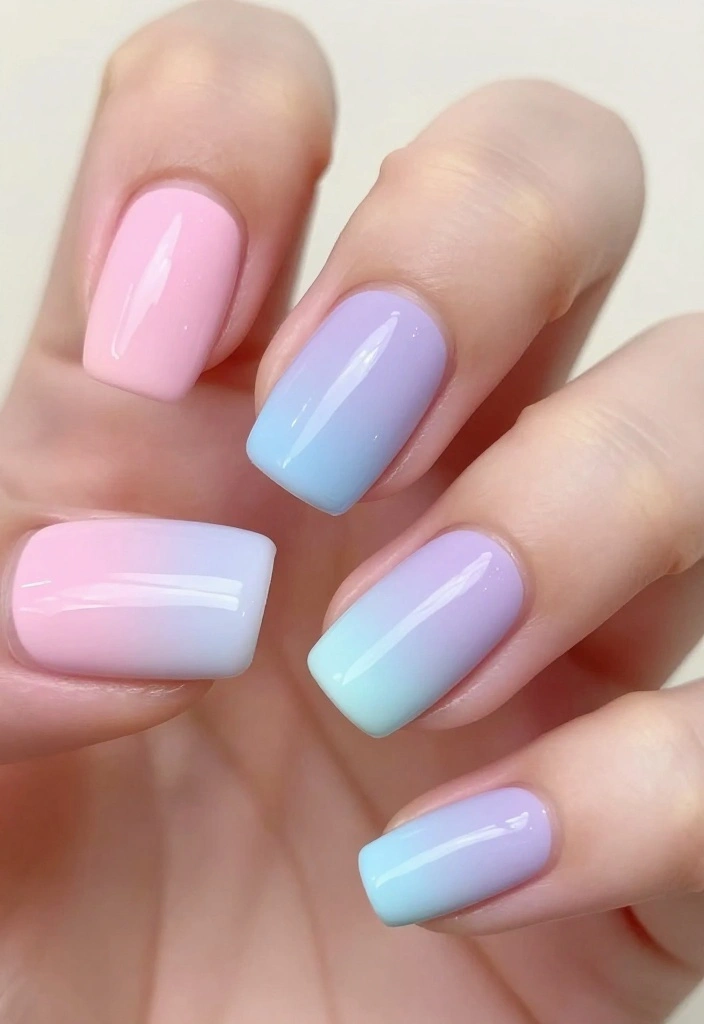 10 Adorable My Melody Nail Designs That Will Make Your Friends Go 'Aww!' - 1. My Melody Pastel Ombre 1