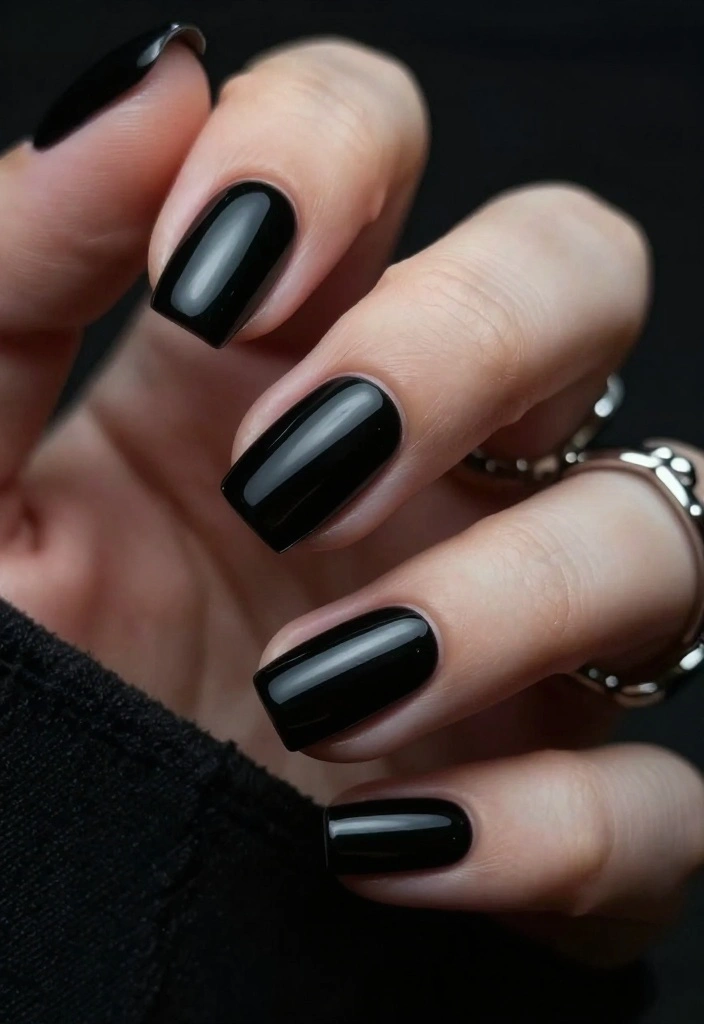 10 Best Nail Polish Colors for That Perfect Sharp Nail Look! - 9. Striking Black 1