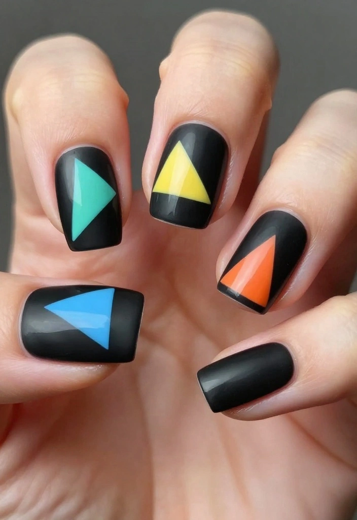 10 Creative Quirky Nail Designs That Will Turn Heads (Trust Me, #3 Is a Must-See!) - 3. Geometric Perfection 1