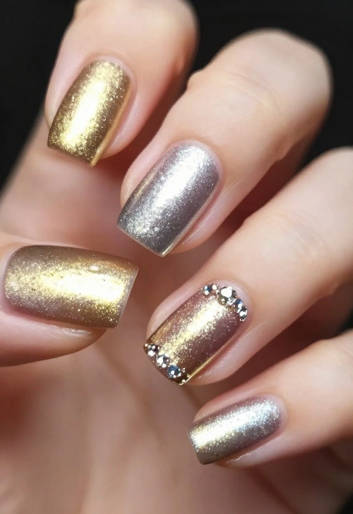 10 Creative Quirky Nail Designs That Will Turn Heads (Trust Me, #3 Is a Must-See!) - 6. Metallic Magic 1