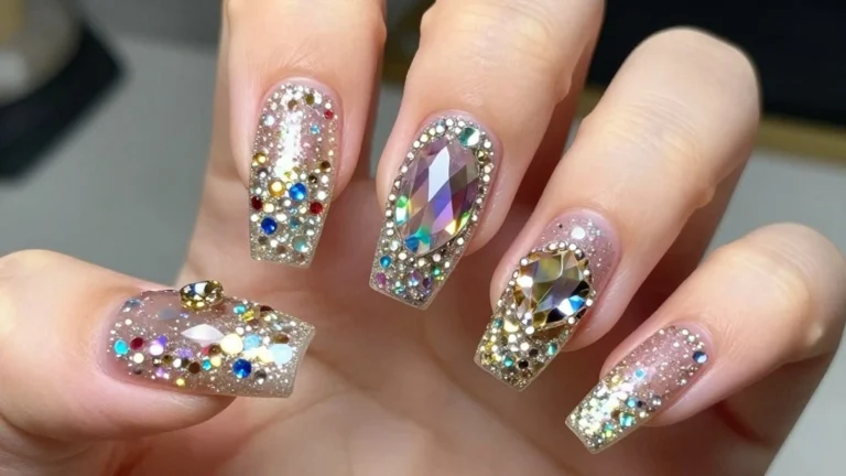 10 Eye-Catching Bling Acrylic Nails for the Ultimate Glam Look!