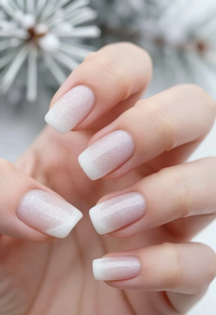 10 Festive Classy Winter Nails That Are Totally Instagram-Worthy (Don't Miss #3!) - 1. Frosted Tips with Glitter 1