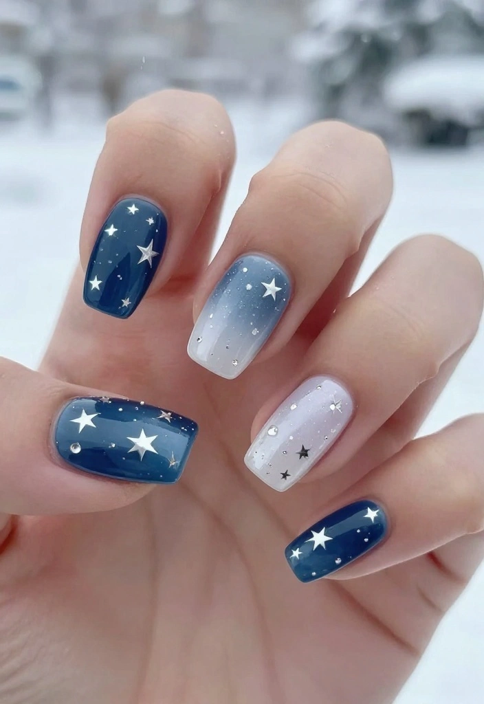 10 Festive Classy Winter Nails That Are Totally Instagram-Worthy (Don't Miss #3!) - 7. Winter Wonderland Gradient 1