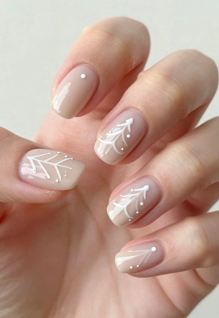 10 Festive Short Nails for Christmas That’ll Have Everyone Asking Where You Got Them! - 9. Minimalist Christmas Tree Nails 1