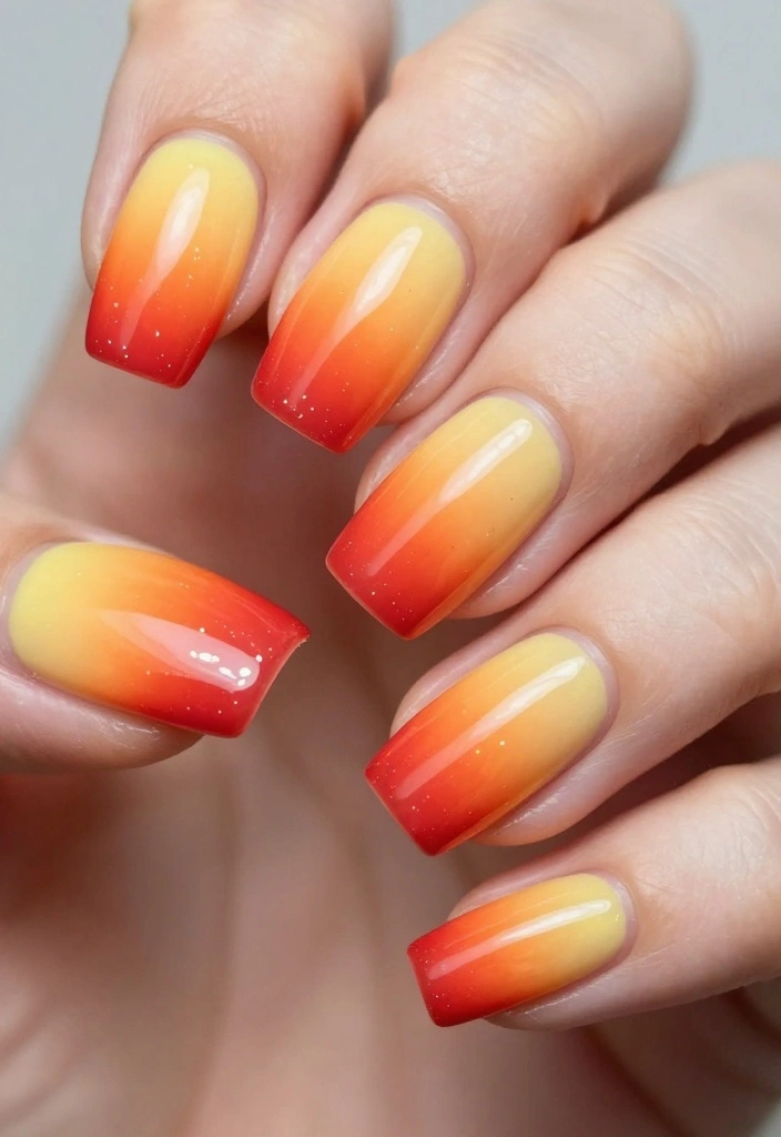 10 Fire Nails Designs That Will Make Your Friends Scream 'How Did You Do That?!' - 2. Ombre Flame Effect 1