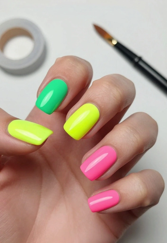 10 Glow Nails Designs That Will Make Your Friends Envious (You’ll Want #5!) - 5. Geometric Glow 1