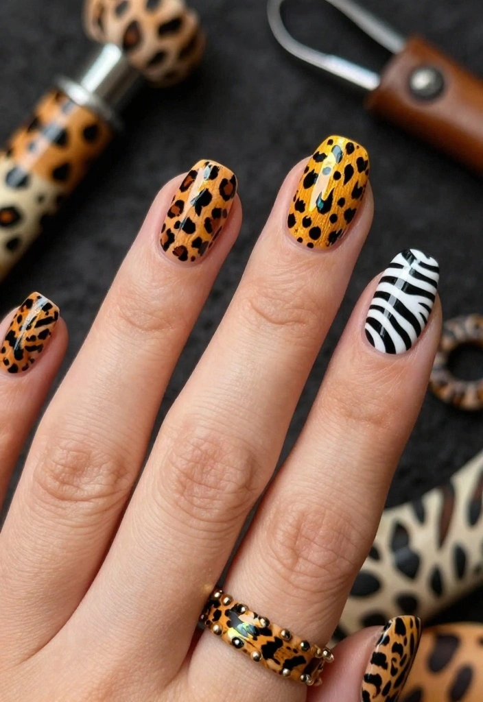 10 Glow Nails Designs That Will Make Your Friends Envious (You’ll Want #5!) - 8. Animal Print Glow 1
