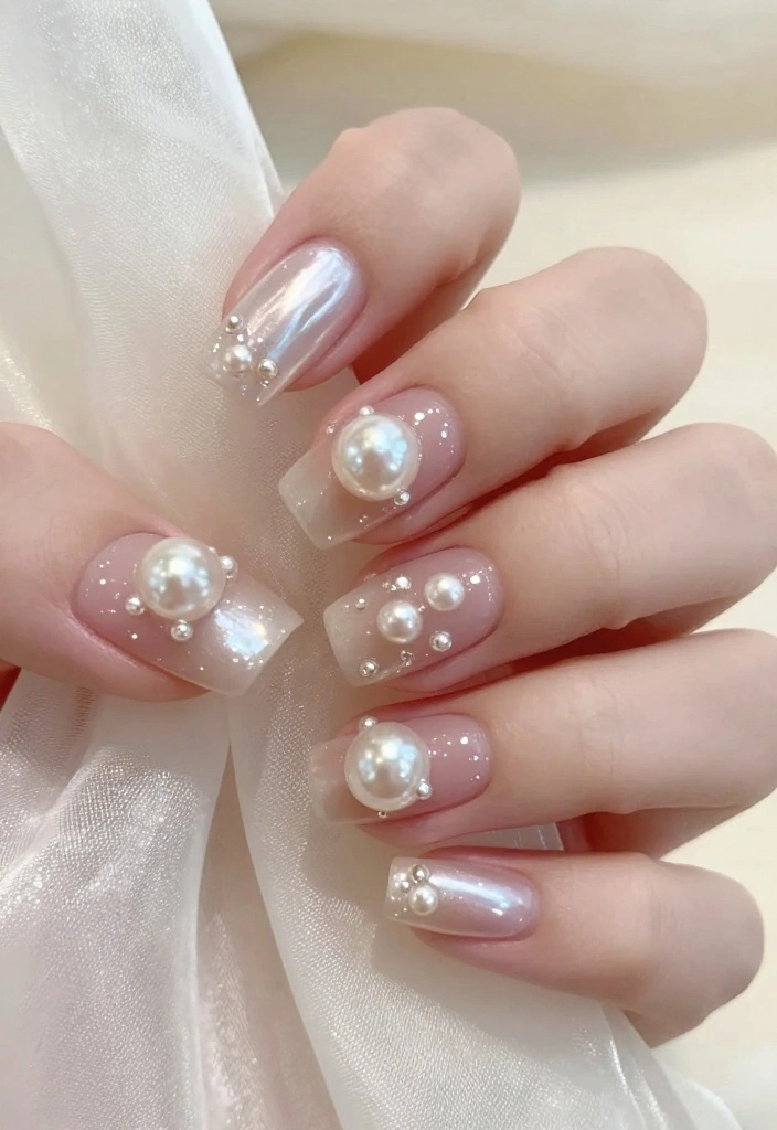 10 Gorgeous Ariana Grande Nails You Need to Try! - 7. Pearl Perfection 1