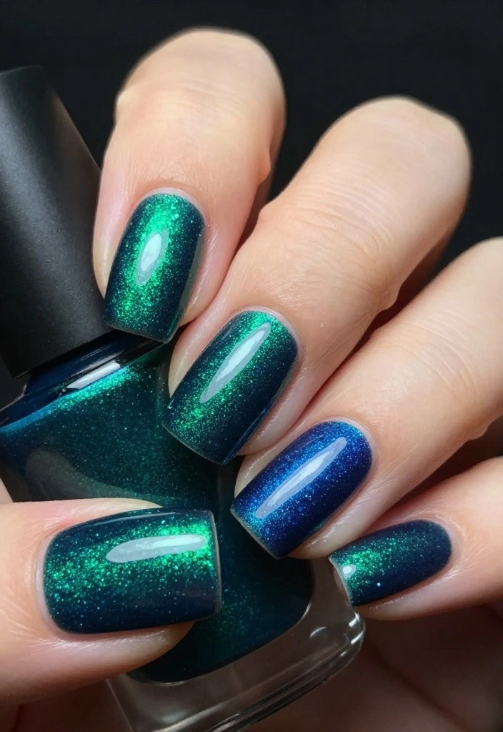 10 Gorgeous Ariana Grande Nails You Need to Try! - 9. Jewel Tones 1