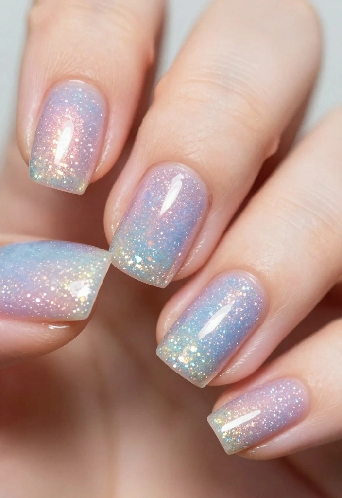 10 Pastel Nail Designs That Will Up Your Glam Game (Don't Miss #4!) - 6. Layered Pastel Glitter 1