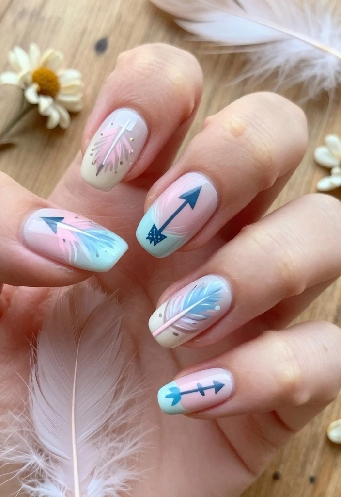 10 Pastel Nail Designs That Will Up Your Glam Game (Don't Miss #4!) - 9. Boho Pastel Patterns 1