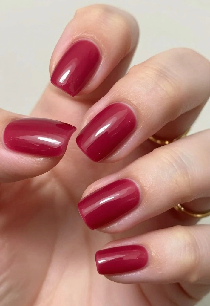 10 Raspberry Nail Designs That Will Make You Swoon (You'll Want to Try #3!) - 1. Classic Raspberry Gloss 1