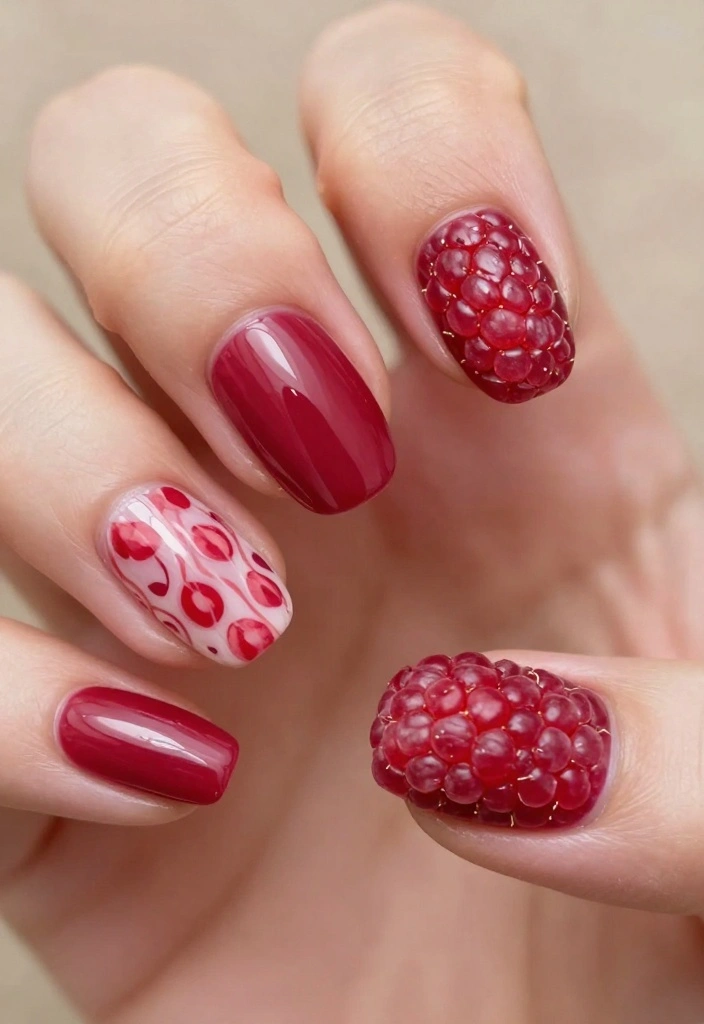10 Raspberry Nail Designs That Will Make You Swoon You ll Want To Try 
