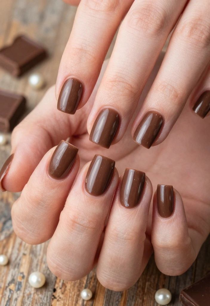 10 Stunning Brown Nail Design Ideas That Will Make You Book Your Next Mani ASAP! - 1. Chocolate Drip Nail Art 1