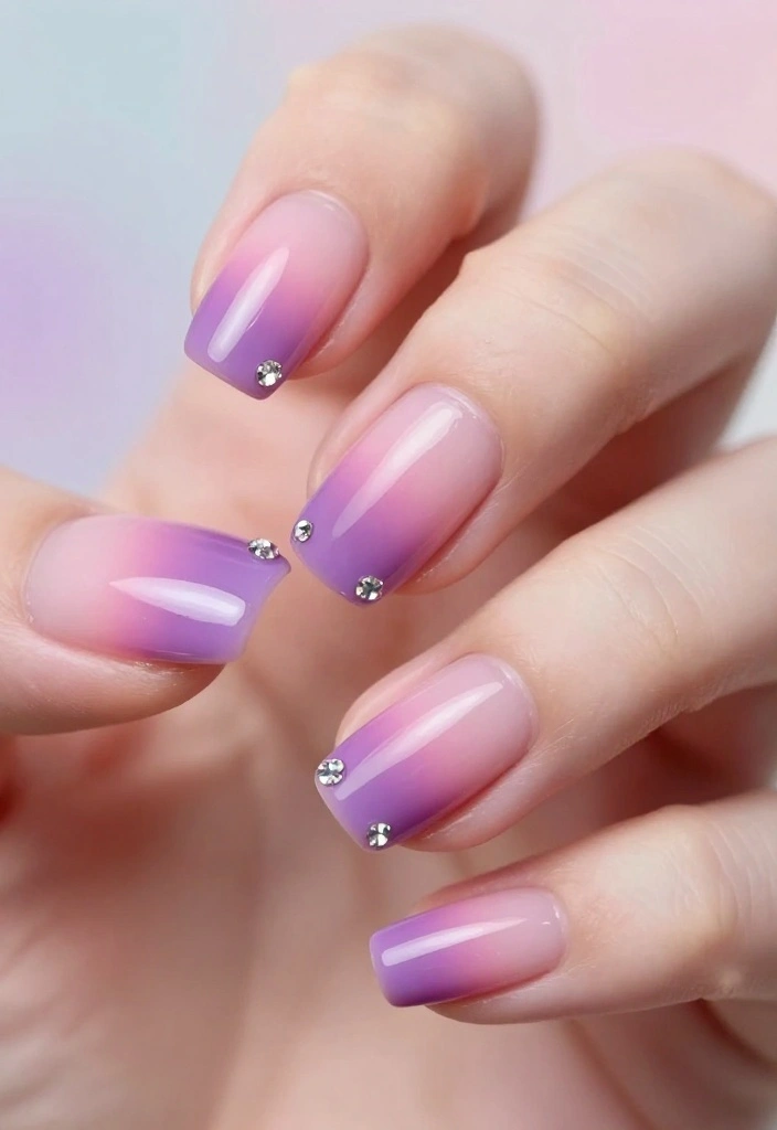 10 Stunning Diamond Nails Designs That Will Make You Shine Bright! - 1. Sparkling Diamond Ombre 1