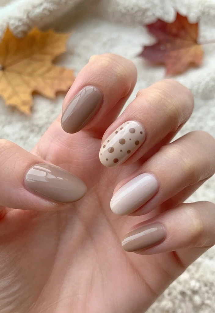 10 Stunning Fall Almond Nails That Will Make You Fall in Love This Season! - 4. Cozy Neutrals 1