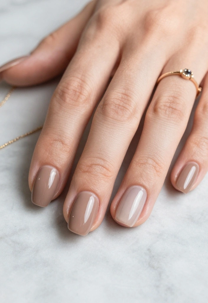 10 Stunning Neutral Cat Eye Nails That Will Elevate Your Style Instantly! - 6. Mocha Cat Eye with Negative Space 1