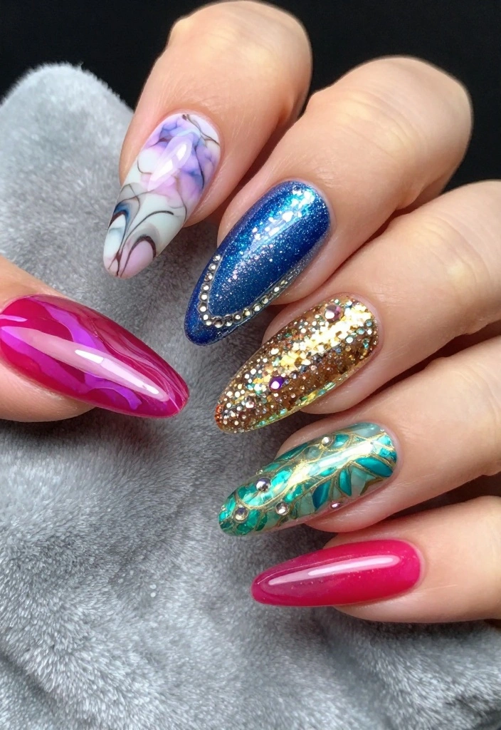 10 Types of Nails That Suit Every Finger Shape - 3. Stiletto Nails 1