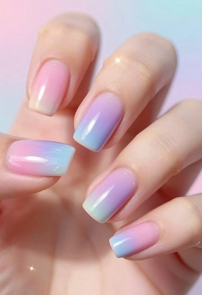 10 Unique Vibrant Nails That Shine (Say Goodbye to Boring) - 1. Rainbow Ombre Delight 1
