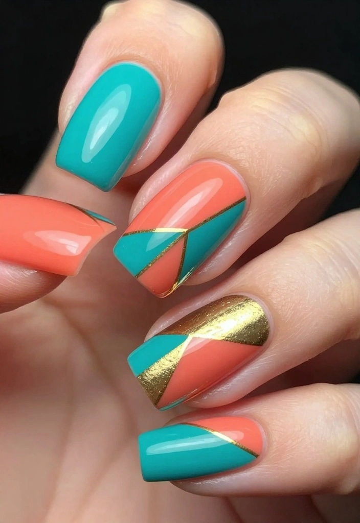 11 Stunning Nail Spring Designs You Need to Try This Season (You Won't Believe #6!) - 3. Geometric Glam 1