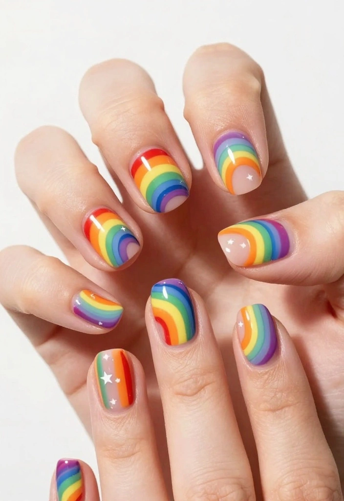11 Stunning Nail Spring Designs You Need to Try This Season (You Won't Believe #6!) - 5. Rainbow Fun 1