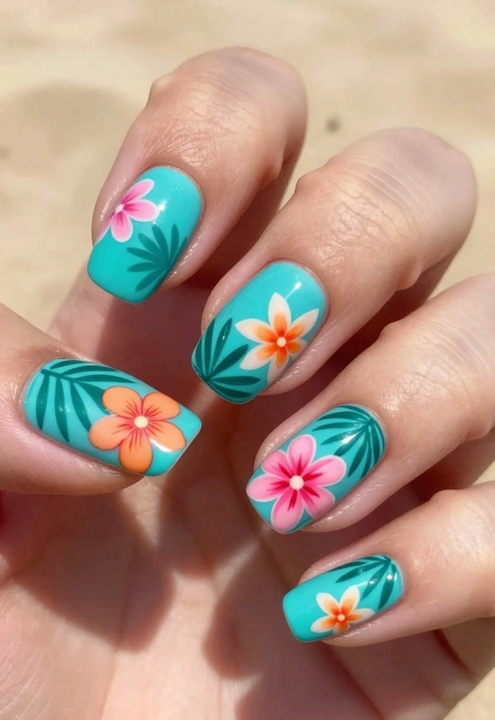 11 Stunning Nail Spring Designs You Need to Try This Season (You Won't Believe #6!) - 7. Tropical Vibes 1