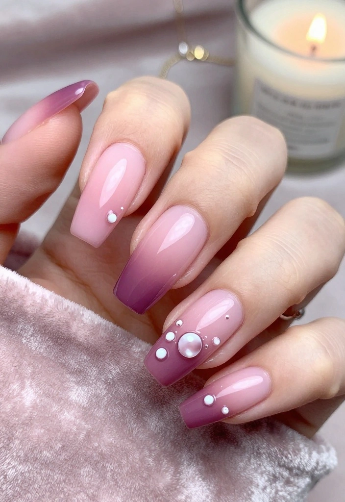 12 Bubble Nail Inspirations That Will Make You Want to Try Them ASAP! - 5. Ombre Bubble Nails 1