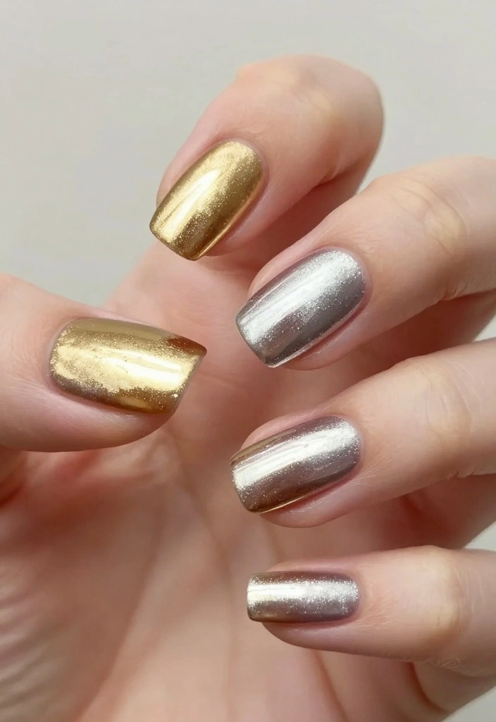 12 DIY Nail Ideas That Will Transform You Forever! - 10. Metallic Shine 1