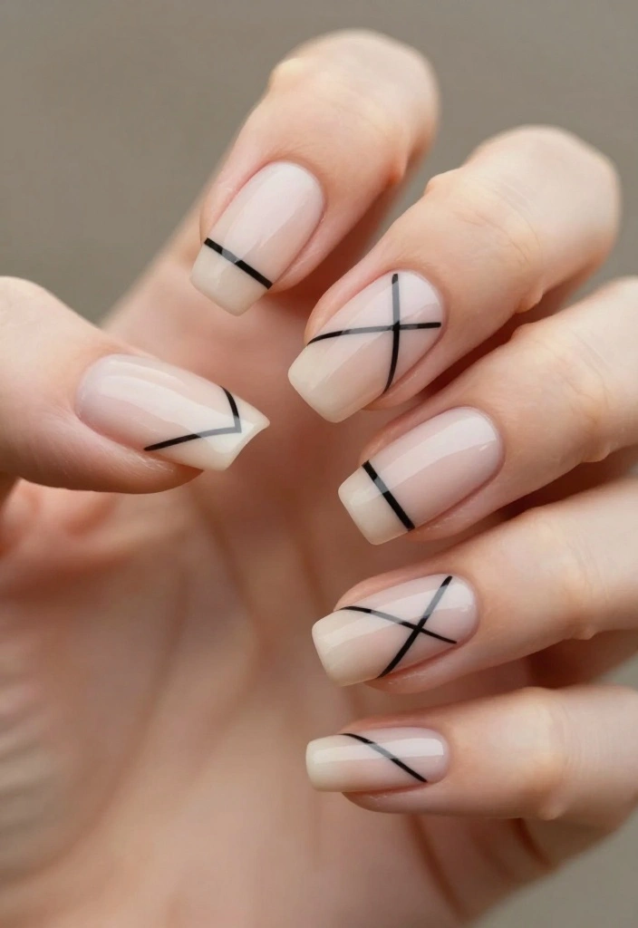 12 DIY Nail Ideas That Will Transform You Forever! - 4. Minimalist Lines 1