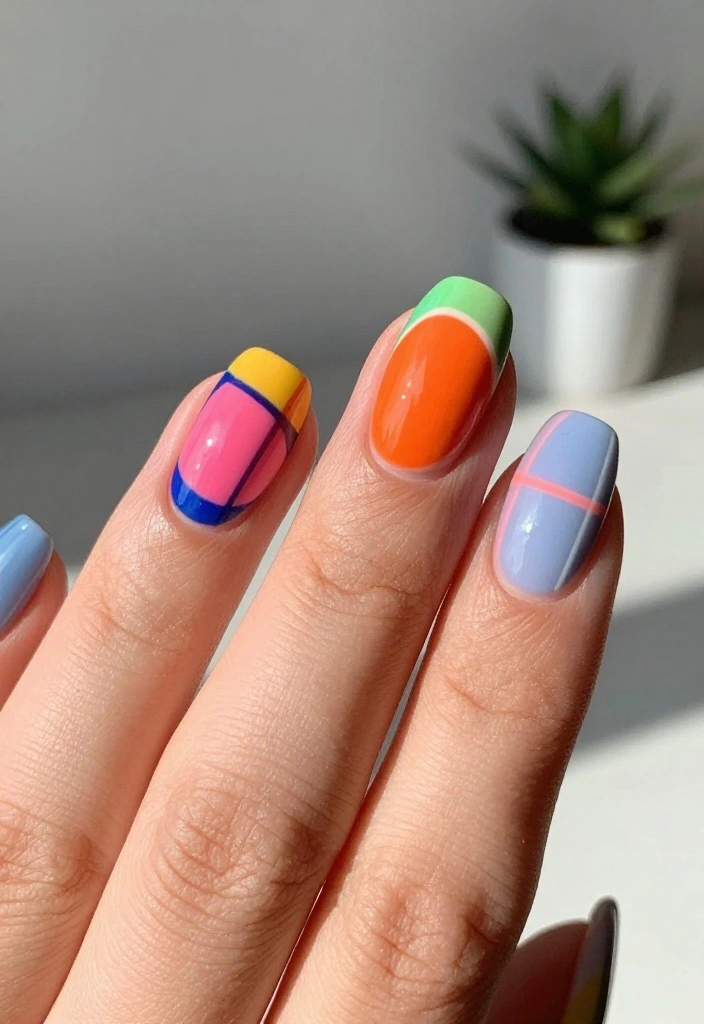 12 DIY Natural Acrylic Nails That Will Blow Your Mind (And Your Friends' Too!) - 4. Geometric Glam 1