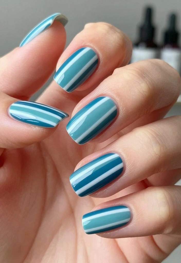 12 DIY Natural Acrylic Nails That Will Blow Your Mind (And Your Friends' Too!) - 6. Bold Stripes 1