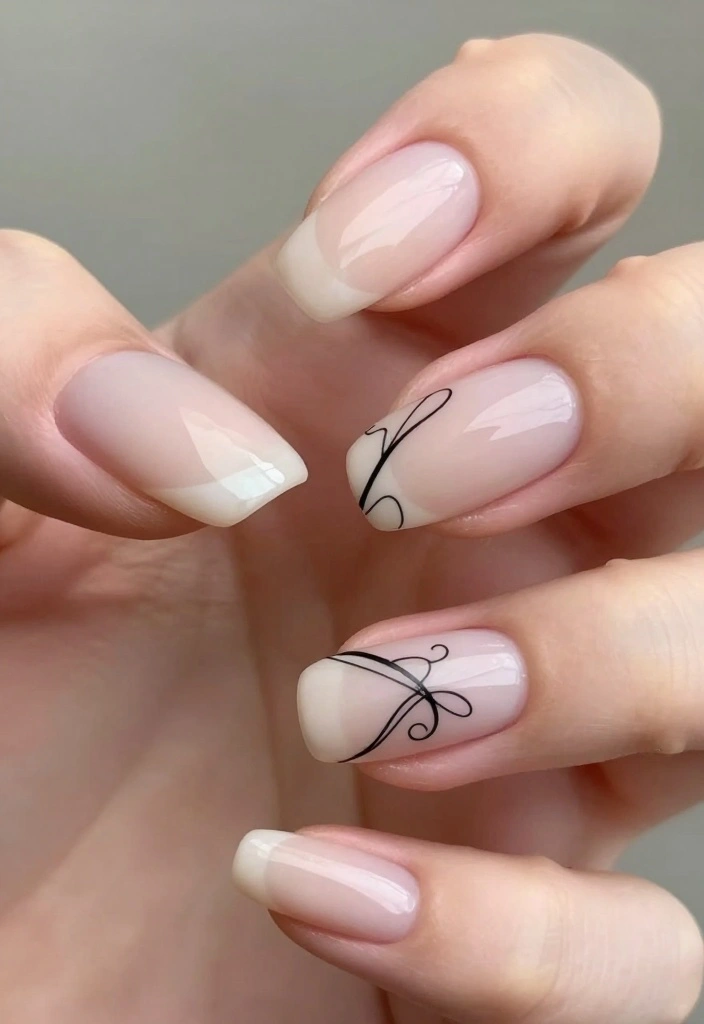 12 DIY Natural Almond Nail Art Tutorials You Can’t Afford to Miss! - 1. Minimalist Line Art 1