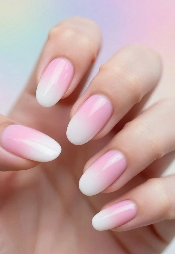 12 DIY Natural Almond Nail Art Tutorials You Can’t Afford to Miss! - 2. Ombre Effect 1
