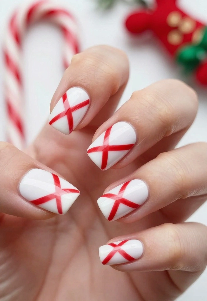 12 Easy DIY Christmas Nails That Will Make You Feel Like a Holiday Queen! - 7. Candy Cane Stripes 1