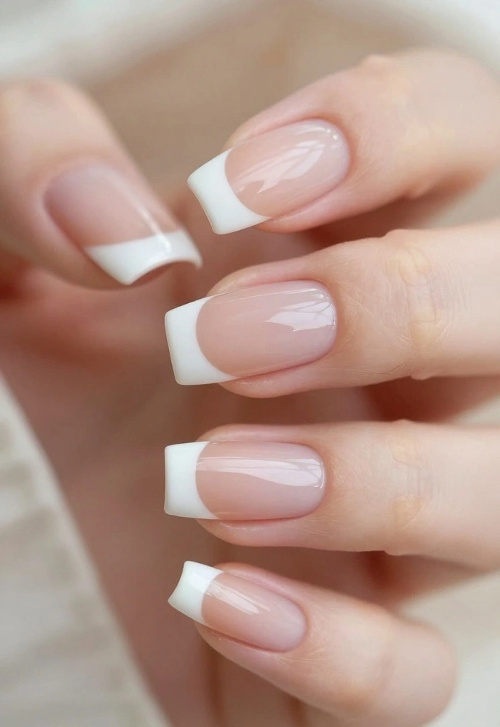 12 Elegant White Nail Art Designs to Elevate Your Look! - 1. Classic French Tips 1