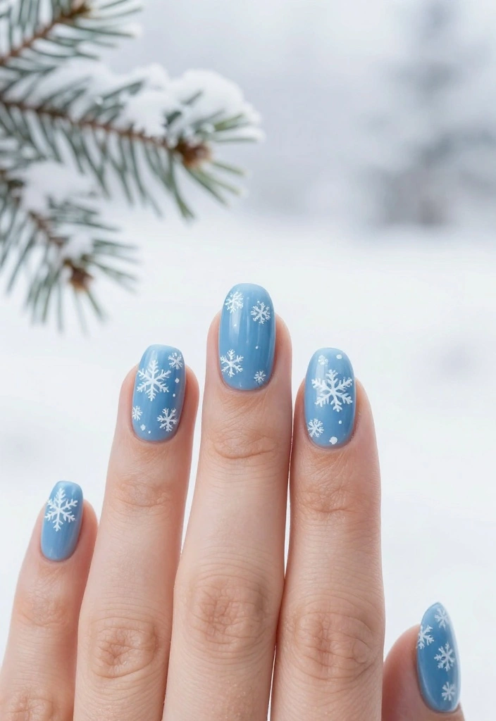 12 Festive Trendy Nail Art Ideas That Will Dazzle Your Friends! - 5. Snowy Winter Wonderland 1