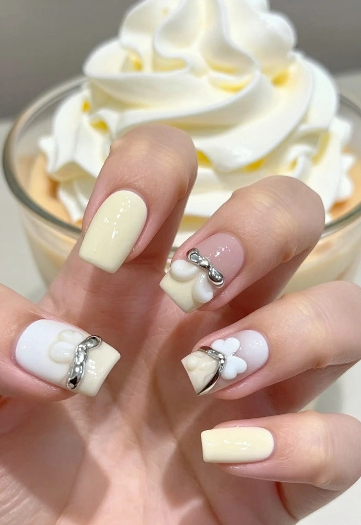 12 Perfect Coffee Chrome Nails at Home ☕ - 11. Whipped Cream Dreams 1