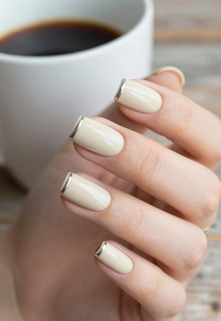 12 Perfect Coffee Chrome Nails at Home ☕ - 2. Creamy Latte Delight 1