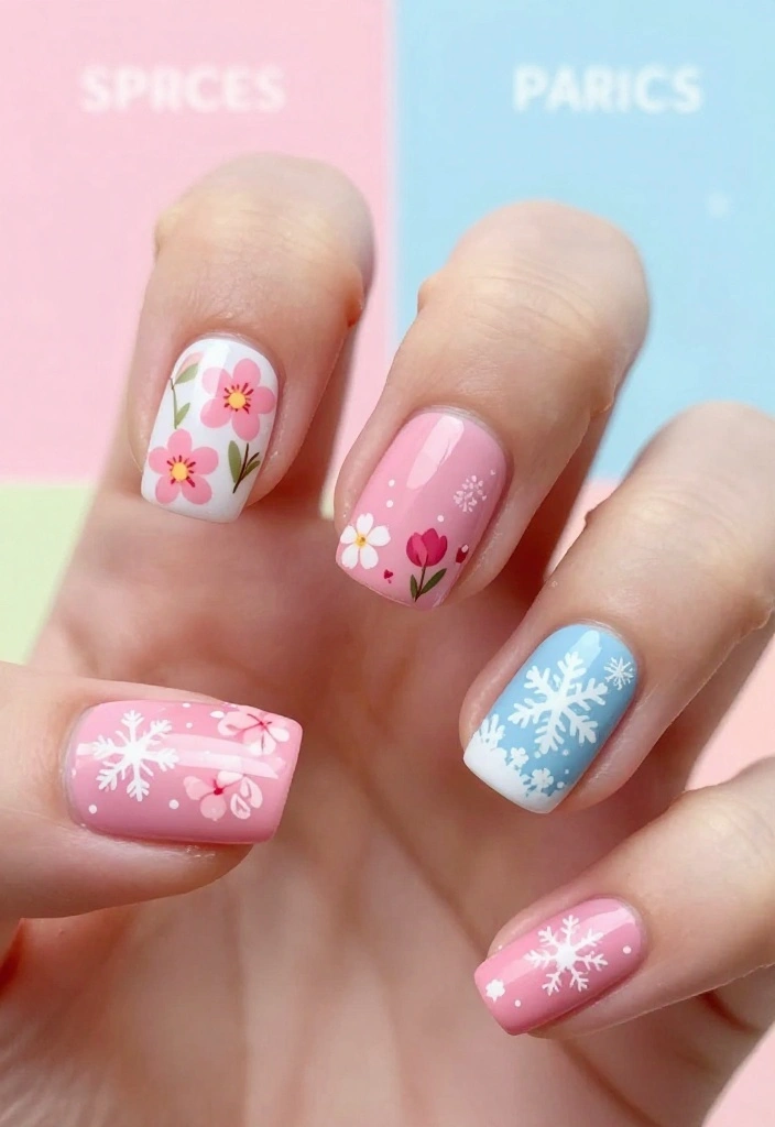 12 Pink Tip Nails That Are Not Just Pretty, but Healthy Too! - 12. Seasonal Pink Tips 1