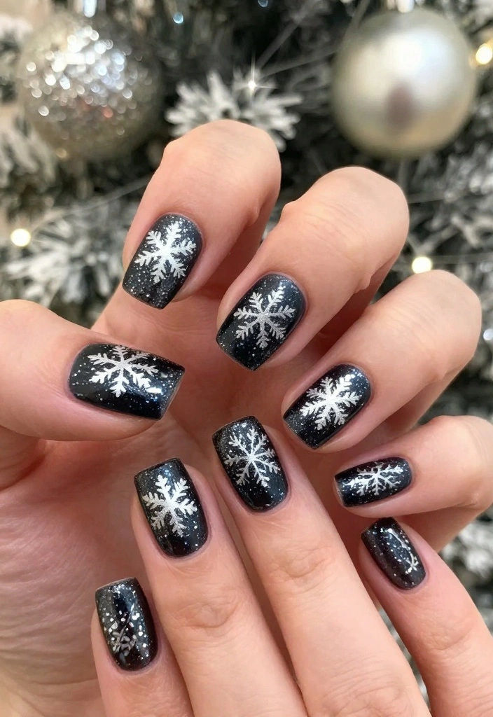 12 Stunning Snowflake Nail Art Ideas You Need to Try This Winter (You Won't Believe #5!) - 2. Glittery Wonderland 1