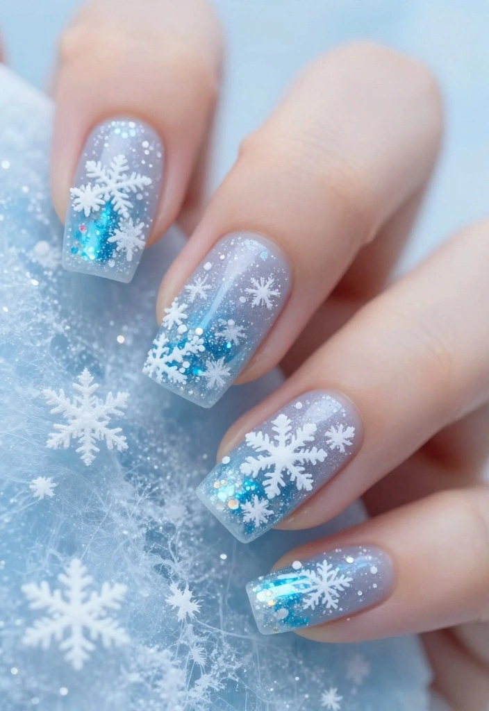 12 Trendy Disney Nail Designs That Will Leave Everyone in Awe (Don’t Miss #3!) - 3. Frozen Fantasy 1