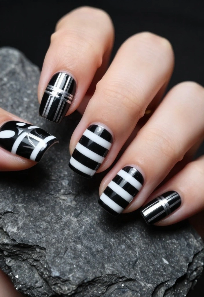 12 Trendy Disney Nail Designs That Will Leave Everyone in Awe (Don’t Miss #3!) - 4. Star Wars Stripes 1