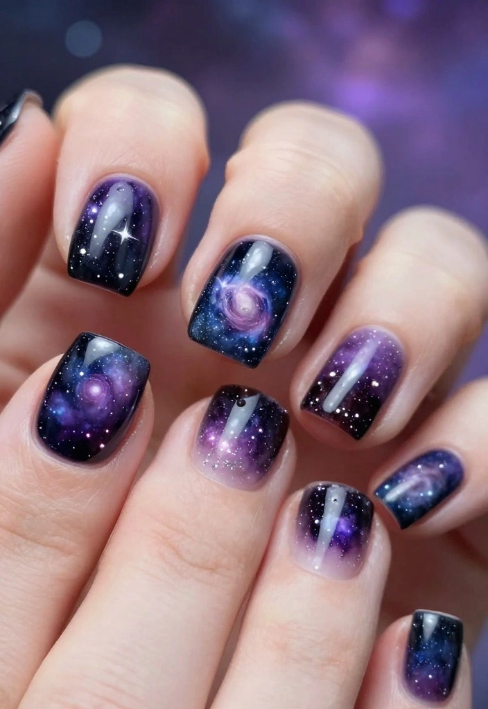 13 Acrylic Toe Nail Designs That'll Make Your Day! - 12. Cosmic Dreams 1