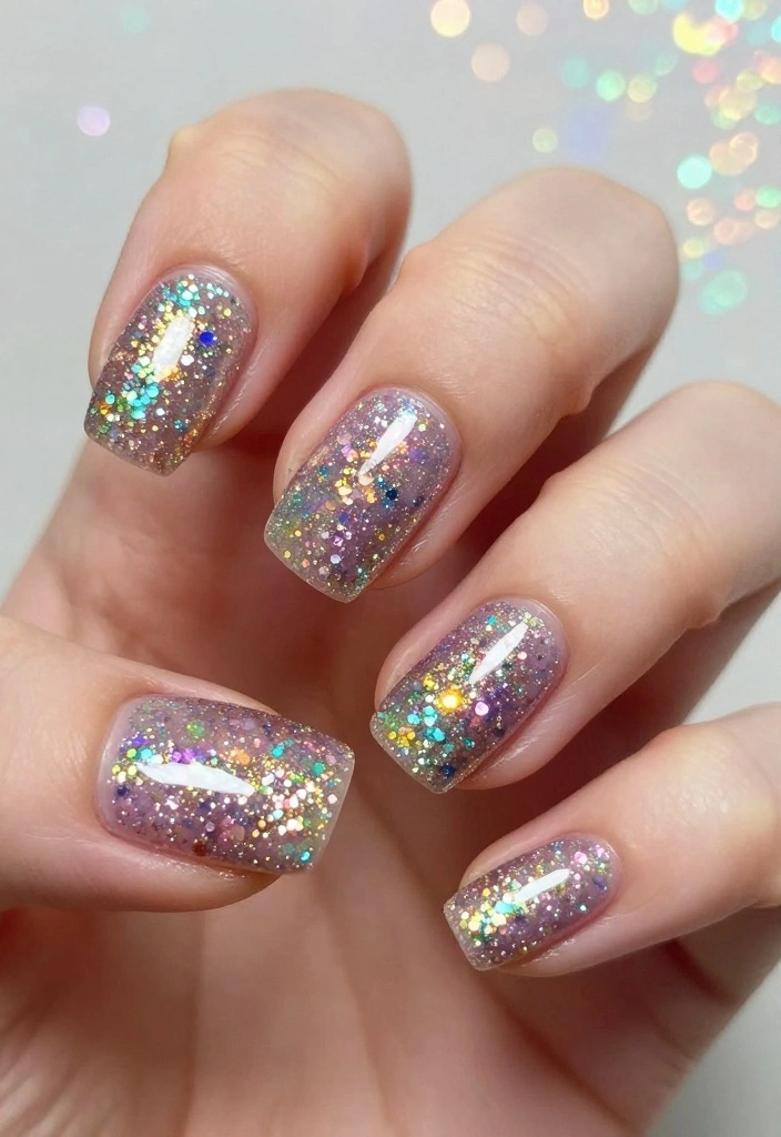 13 Acrylic Toe Nail Designs That'll Make Your Day! - 3. Glitter Galore 1