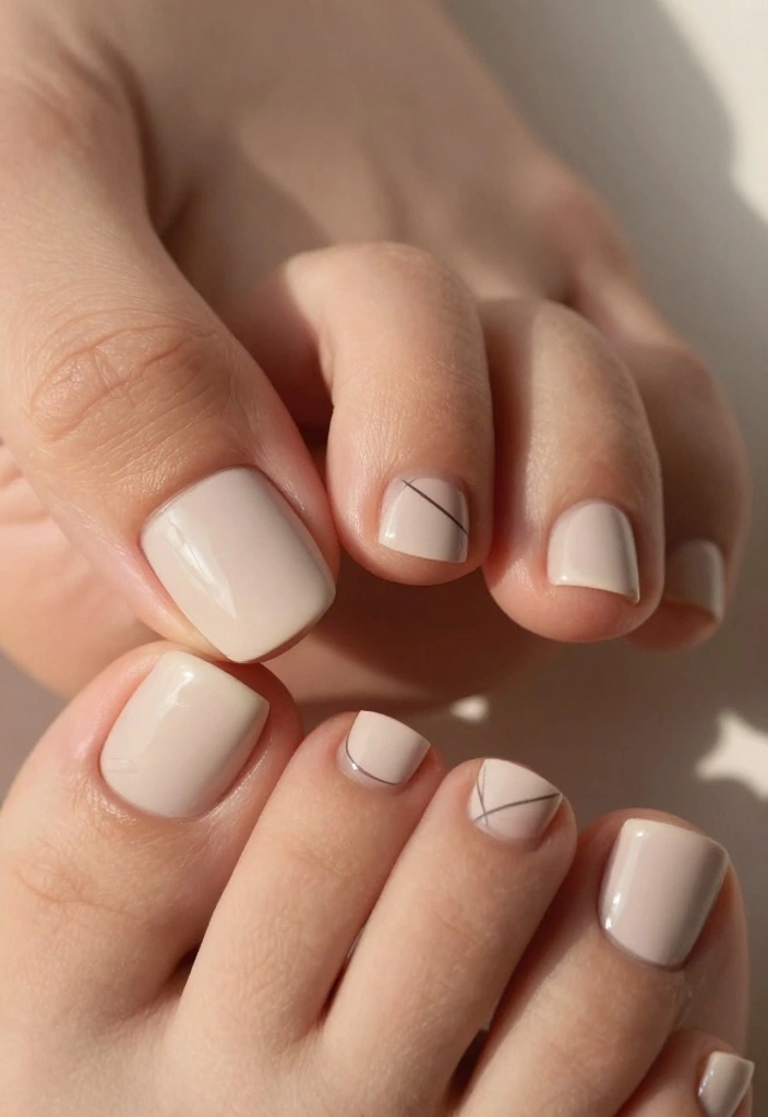 13 Acrylic Toe Nail Designs That'll Make Your Day! - 7. Minimalist Magic 1