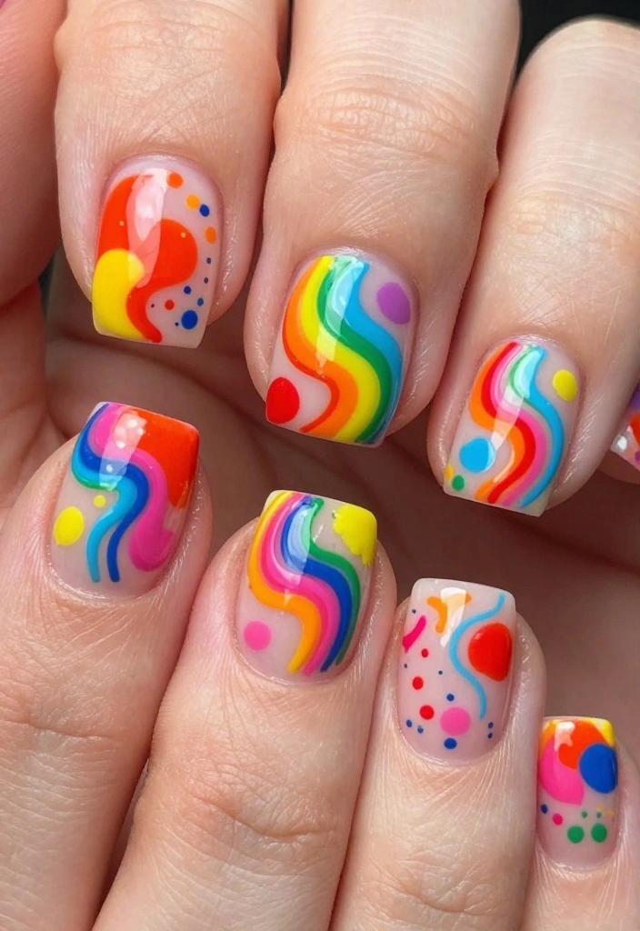 13 Acrylic Toe Nail Designs That'll Make Your Day! - 9. Artistic Swirls 1