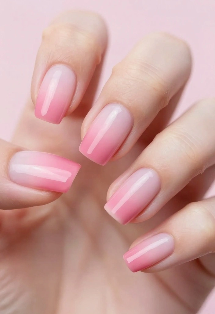 13 Adorable Pink Holiday Nail Designs You Won't Believe Exist! - 9. Ombre Pink Bliss 1