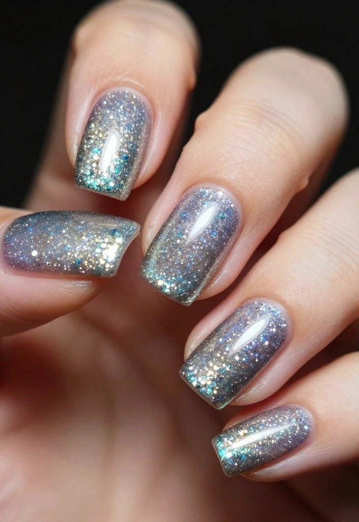 13 Cat Nail Art Designs Every Cat Lover Needs to Try Right Now! - 5. Cat Eye Glitter 1