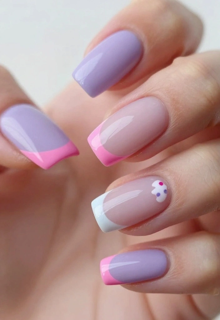 13 Chic and Modern USA Nails Designs for the Fashionista in You! - 12. Colorful French Tips 1