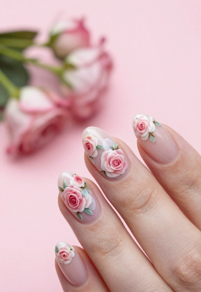 13 Chic and Modern USA Nails Designs for the Fashionista in You! - 4. Floral Fantasy 1